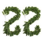 Guirlande de sapin artificielle obdkcan lot de 2, 2 m, aiguilles de pin r�alistes, fil c?ur flexible, ...