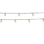 Guirlande solaire 20 globes festy white noir plastique 5. 8m