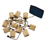 Guirlande solaire d'extrieur a batterie l8m marron