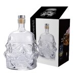 H7ea - bouteille de carafe a whisky en verre a double couche, cadeau pour homme, papa et mari, 750ml