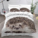 H��risson housse de couette x imprim�� d animaux mignons parure de lit personnes ado fille enfants microfibre ...
