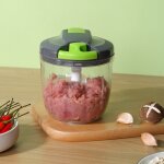 Hachoir alimentaire manuel pour viande, lgumes et fruits, robot culinaire, dchiqueteuse pour ail et ...
