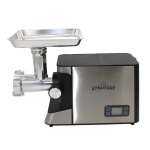 Hachoir electrique 900w 45x19x34cm 3 plaques acier entonnoirs