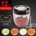 Hachoir manuel pour aliments, cordon de traction, hachoir pour lgumes, fruits, noix, oignons, presse ...