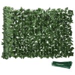 Haie artificielle brise - vue d�coration rouleau 3l x 1h m feuillage h�tre r�aliste anti - uv, feuilles ...