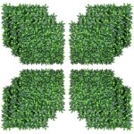 Haie artificielle feuilles de laurier réaliste 12 panneaux vert Haie artificielle feuilles de laurier réaliste 12 panneaux vert