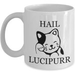 Hail lucipurr cat mug - cadeaux de f�te d'anniversaire de no�l cadeau pour les amoureux des chats catmom ...
