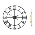 Haitang 311 horloge murale chiffres romains noir - 47 cm