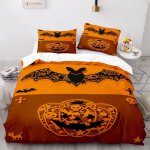 Halloween housse couette x cm polyester - coton parure lit moelleux housse de couette fille avec taies ...
