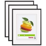 Hama lot de 3 cadres en plastique  sevilla  13 x 18 cm pour 9x13 cm noir