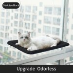 Hamac pour chat avec accroche fentre, poignes lavables, lit amovible pour animaux de compagnie, etagre ...