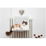 Hamac pour chat - gloria - bora bora - blanc - doux - lavable a 30 degrs - confortable