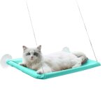 Hamac pour chat h55e, lit - balan�oire avec ventouses en fil d'acier, amovible, lavable, si�ge de repos ...