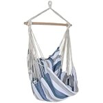 Hamac - dkd home decor - standard - bleu et blanc - 100 x 60 x 135 cm - extrieur
