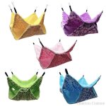 Hamac double couche pour animaux de compagnie, nid de couchage doux et chaud pour l'hiver, chinchilla, ...
