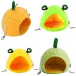 Hamac en molleton portable suspendu lits d'arbre maison pour animaux de compagnie fruit forme d'animal ...