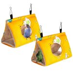Hamac a oiseaux 2 pices, lit pour oiseaux chauds d'hiver, cabane, cage, pour conures, perroquets, perruches ...