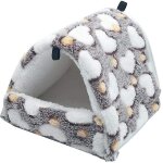 Hamac en peluche pour hamster, petite maison pour dormir, cochon d'inde, lapin, chinchilla, furet, marron ...