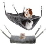 Hamac pour petit animal - lit et tunnel pour furet, rat, hamster, cochon d'inde