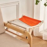 Hamac en toile de coton pour fentre de chat, lit - balanoire, facile a laver, multi - plis, en contreplaqu, ...