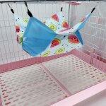 Hamac en toile double couche pour animaux de compagnie, sac de couchage suspendu, balan�oire pour hamster, ...