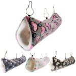 Hamac tunnel pour animaux de compagnie, cage balanoire, lit chaud et doux, maison pour petits animaux, ...