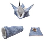 Hamac tunnel en peluche pour petits animaux, hamster, furet, sucre foetal, coussin chaud, maison cache, ...