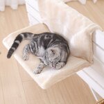 Hamac en velours pour animaux de compagnie, lit - balanoire a radiateur, panier en laine chaude, cadre ...