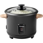 Hamiltion - cuiseur a riz avec poignes en bois, pour 8 a 10 personnes, avec tasse a mesurer et cuillre ...