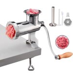 Hamiltion - hachoir a viande manuel en inox alimentaire hachoir manuel a manivelle 2 plaques de broyage ... Hamiltion - hachoir a viande manuel en inox alimentaire hachoir manuel a manivelle 2 plaques de broyage ...