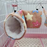 Hamsters en peluche de coton coussins solf, tunnels de jeu, accent chaud pour furet, cochons d'inde, ...