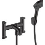 Hansgrohe - m�langeur bain douche 2 trous hansgrohe vernis blend avec ensemble de douche noir mat - noir ...
