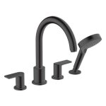 Robinet m�langeur bain douche 4 trous vernis blend noir mat