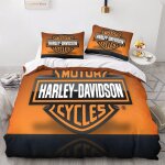Harley davidson parure de lit pi��ces pour impression d housse de couette en microfibre hypoallergique ...