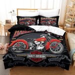 Harley davidson pi��ces d imprim�� th��me dissimul�� fermeture ��clair taies d'oreiller et housse de ...