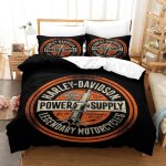 Harley davidson pi��ces d imprim�� th��me dissimul�� fermeture ��clair taies d'oreiller et housse de ...