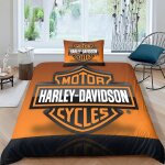 Harley davidson sets de housses de couettes d, imprim�� pi��ces microfibre parure de lit avec housse ...