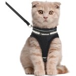 Harnais chat avec laisse, harnais chaton respirant et bande r�fl�chissante gilet petit chien r�glable ...