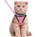Harnais chat avec laisse, harnais chaton respirant et bande r�fl�chissante gilet petit chien r�glable ...