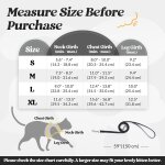 Harnais chat avec laisse, harnais chaton respirant et bande r�fl�chissante gilet r�glable petit chien ...