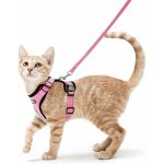 Harnais chat petit chien laisse harnais chaton r�glable rose xs collier harnai chat refl�chissant gilet ...