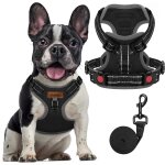 Harnais chien, harnais anti traction pour chien bande réfléchissante, réglable avec attache devant harnais ... Harnais chien, harnais anti traction pour chien bande réfléchissante, réglable avec attache devant harnais ...
