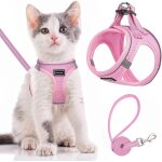 Harnais chien chat anti traction avec laisse facile a mettre harnais chiots rembourr en mesh doux veste ...