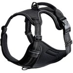 Harnais pour chien, r�glable, r�fl�chissant et rembourr�, anti - traction, poign�e de contr�le facile ...
