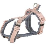 Harnais pour chien - trixie - premium trekking - blush rose / gris graphite - 36 - 44 cm - confort optimal ...