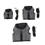 Harnais gilet en maille pour animal de compagnie, harnais avec li�vre lapin, sangle de poitrine, furet ...