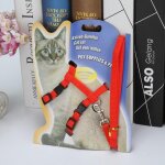 Harnais r�glable pour animaux de compagnie, sangle de poitrine en nylon doux et respirant, collier de ...