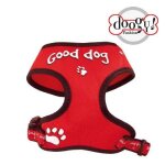 Harnais tee - shirt nylon fantaisie doogy rouge  good dog  taille m