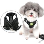 Harnais veste pour petit chien réglable réfléchissant en velours côtelé harnais et laisse anti traction ... Harnais veste pour petit chien réglable réfléchissant en velours côtelé harnais et laisse anti traction ...