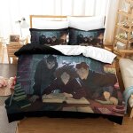 Harry potter ensemble housse de couett imprim� d et taie d'oreiller, ultra doux microfibre hypoallerg�nique ...
